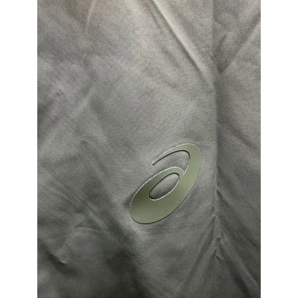 NWOT Asics Lightweight Full Snap Windbreaker Jacket Olive Green Mens Size XL